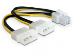 kabel zasilający rozdzielacz 2xHDD/1x pci-e 6pin delock
