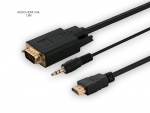 Kabel HDMI na VGA z audio 1,8m sygnał z HDMI do D-sub (vga)