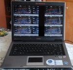 laptop asus X53 uszkodzona grafika GF8600 obraz jest podzielony, c2d t5550 250GB 1GB 250GB 15,4 wifi dvdrw win vista