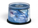 PŁYTY DVD+R lub -R TDK 4,7GB x16 25szt, cake, szpindel